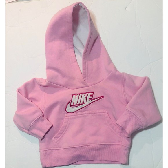 Nike Baby Girl Kids Hoodie Pullover Jacket Pink Sz 12 Months - Picture 3 of 8
